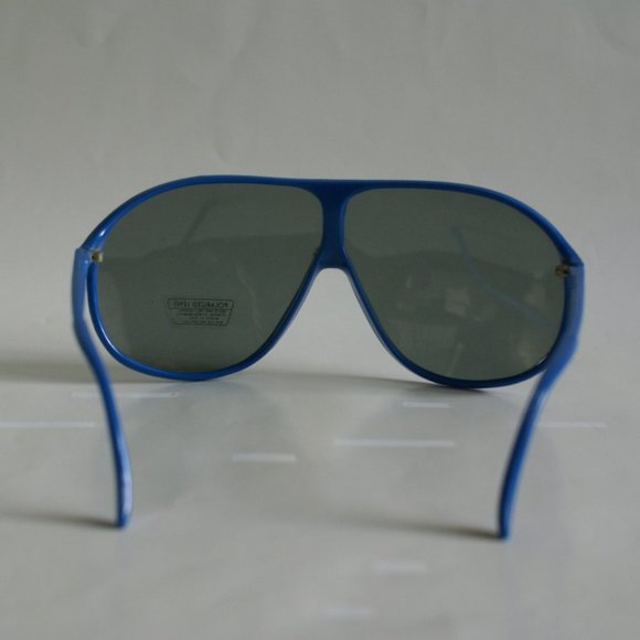 NWT Vintage 90's Crylon One Piece Polarized Sunglasses (Royal Blue) - Picture 4 of 5